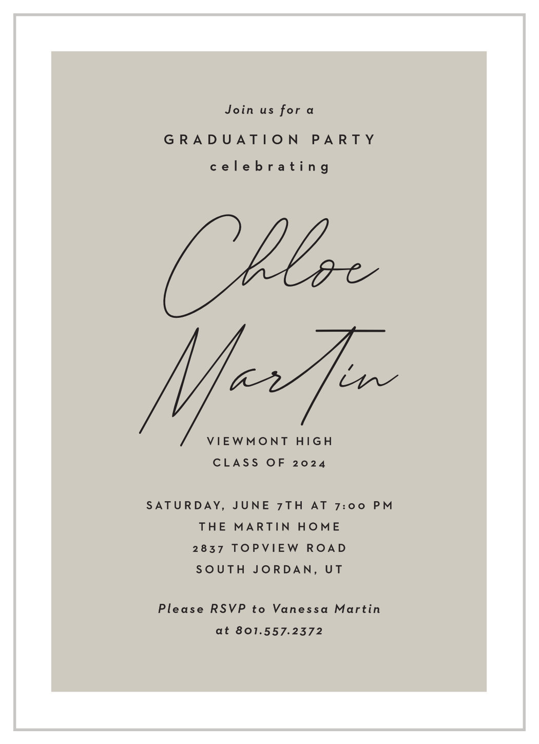 Classic Cover Graduation Invitations