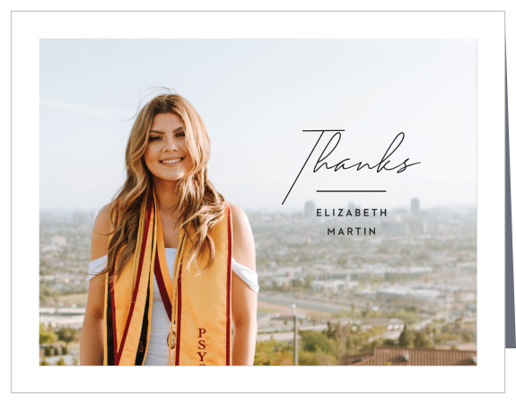 Classic Cover Graduation Thank You Cards
