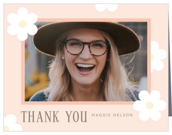 Let family and friends know how much you appreciated their support with our Daisy Grad Graduation Thank You Cards.