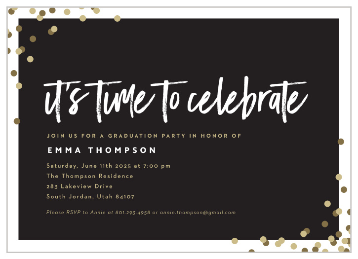 Bring loved ones together to celebrate with you when you send out our Just Graduated Graduation Invitations.