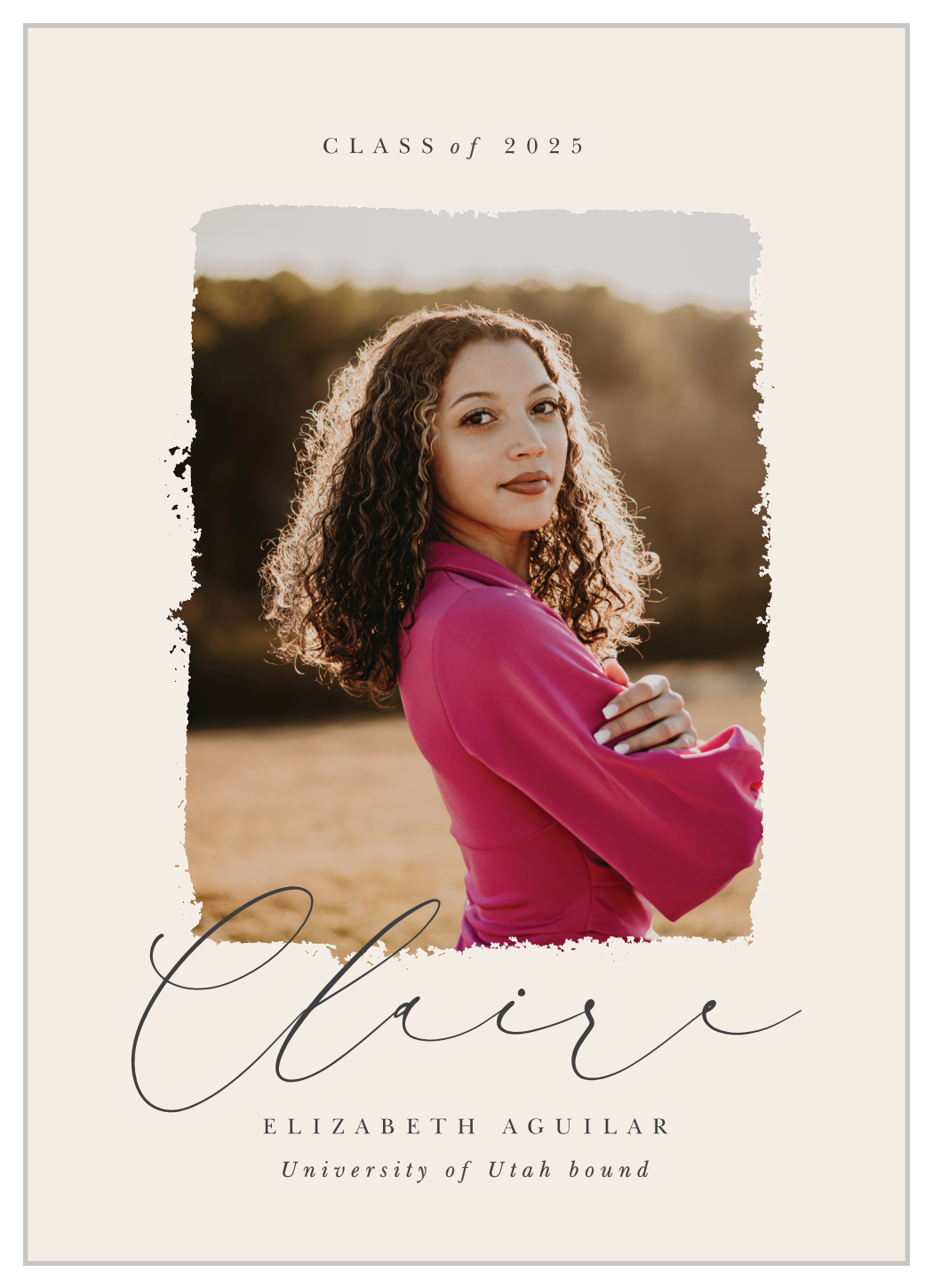 Painted Frame Graduation Announcements