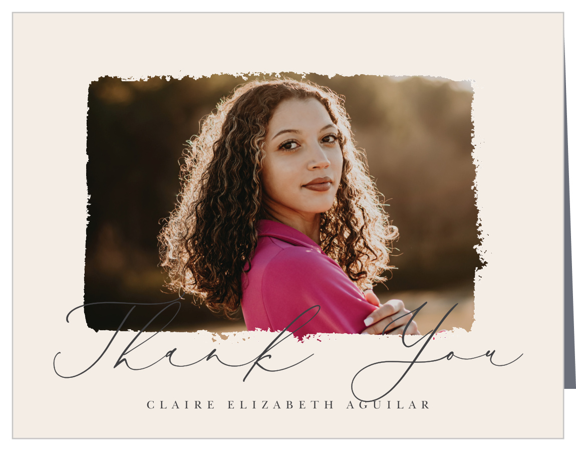 Painted Frame Graduation Thank You Cards