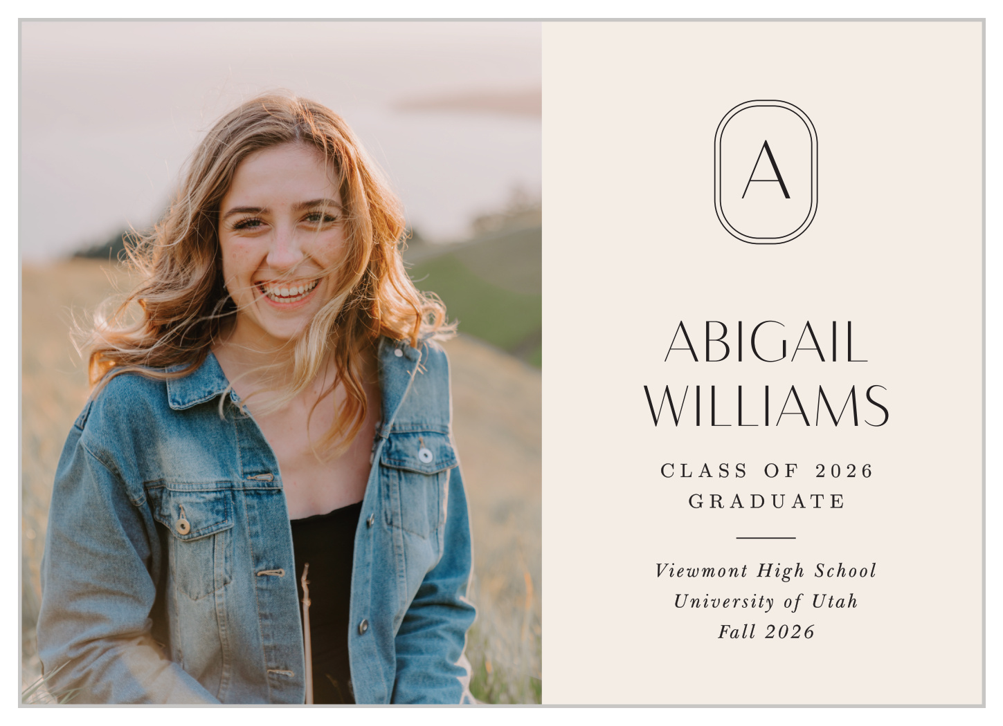 Petite Monogram Graduation Announcements