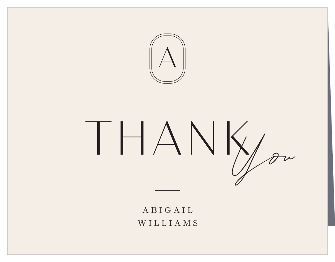 Petite Monogram Graduation Thank You Cards