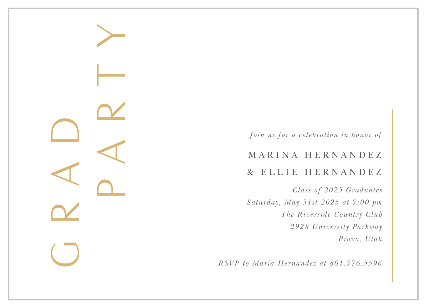 Split Screen Graduation Invitations by Basic Invite