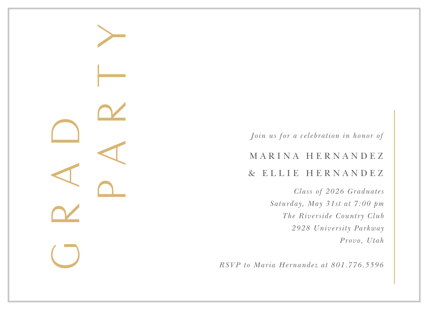 Split Screen Graduation Invitations