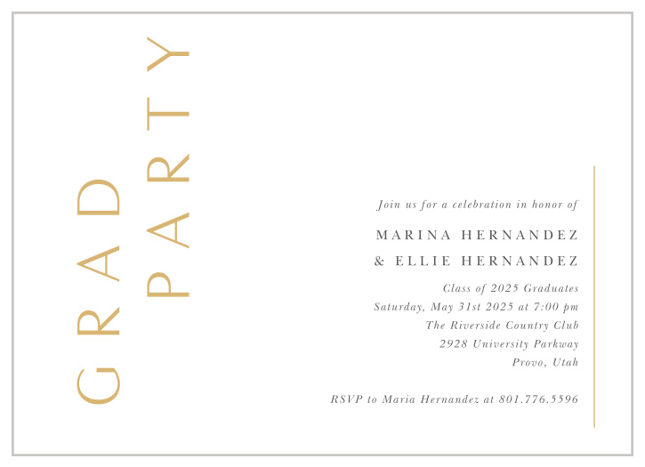 Gather family and friends together to celebrate your achievement when you send out our Split Screen Graduation Invitations.