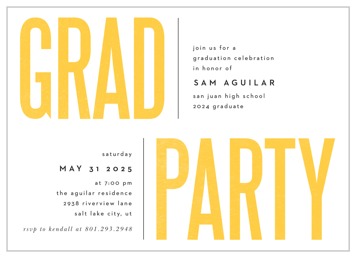 Stated Year Graduation Invitations