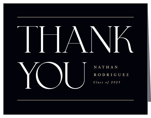 Let family and friends know how much you appreciate them when you send out our Stepped Spacing Graduation Thank You Cards.