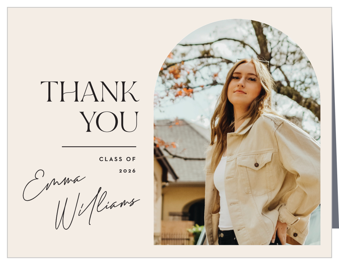 Arch Frame Graduation Thank You Cards