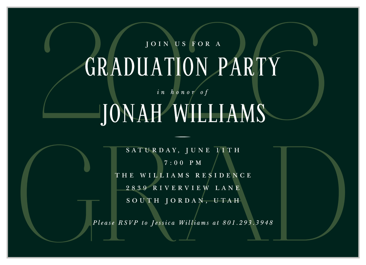 Classic Overlay Graduation Invitations