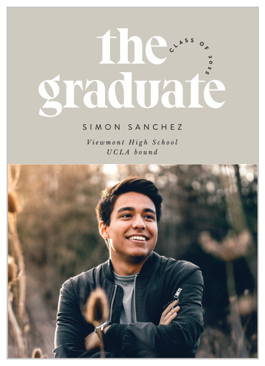 Our Mod Masthead Graduation Announcements let family and friends know your big academic news!