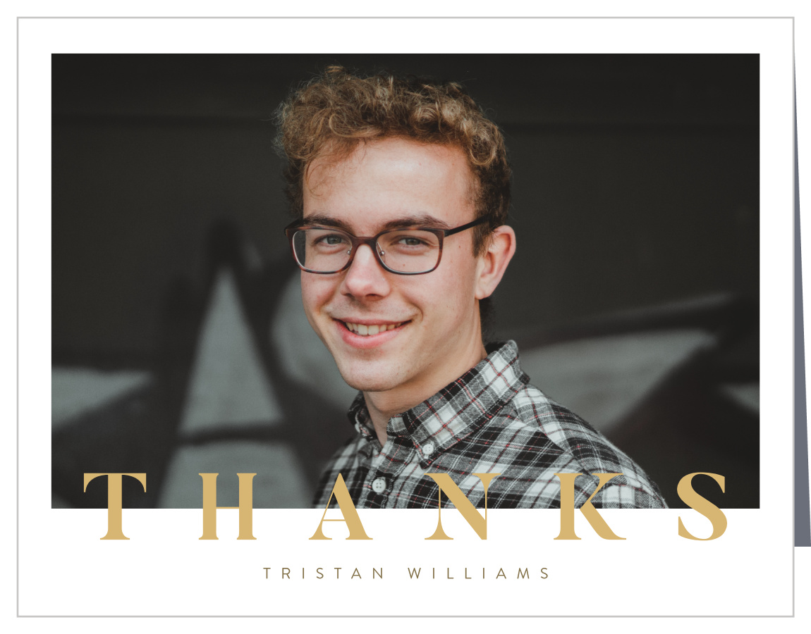 Widescreen Scholar Graduation Thank You Cards
