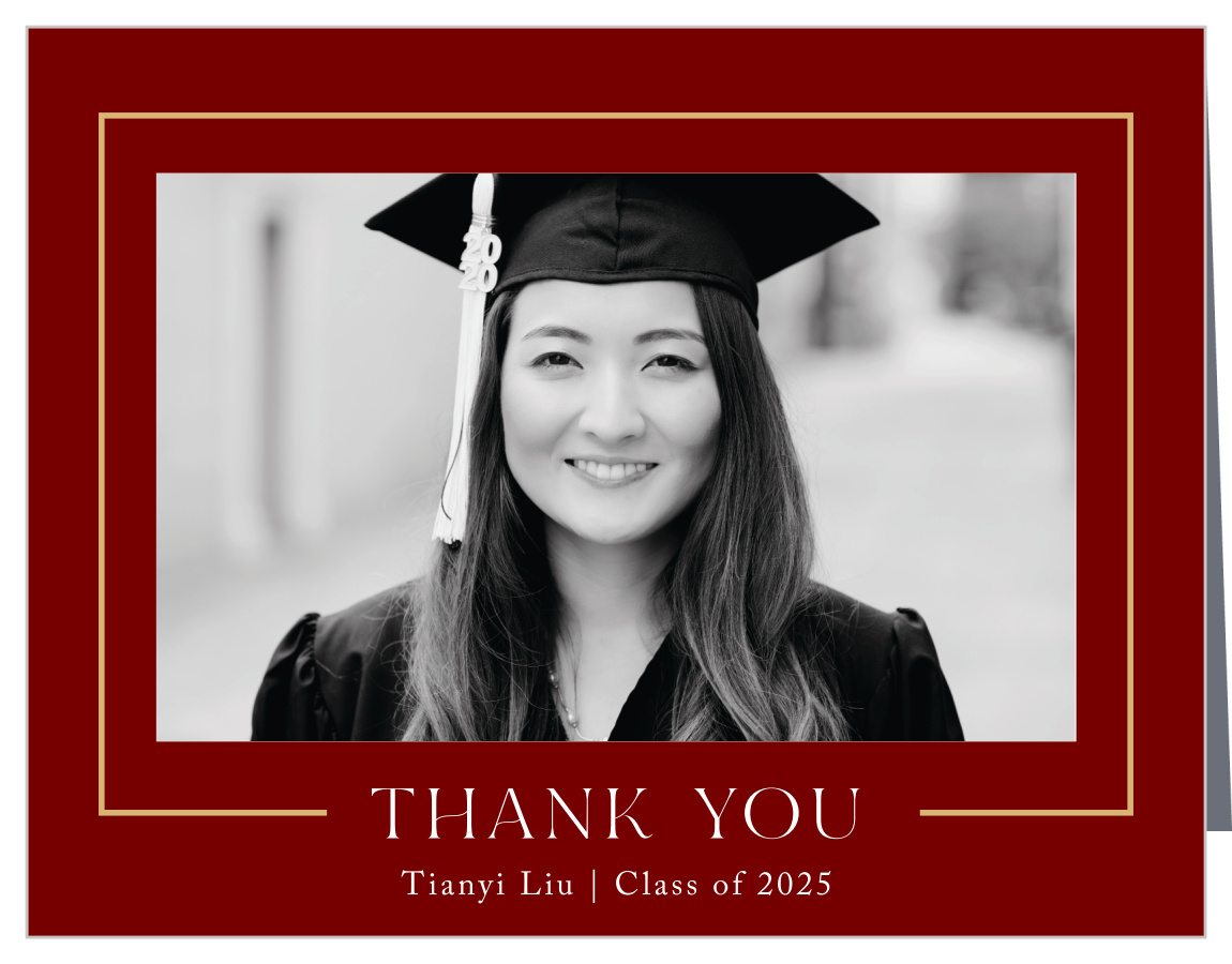 Frontline Frame Graduation Thank You Cards