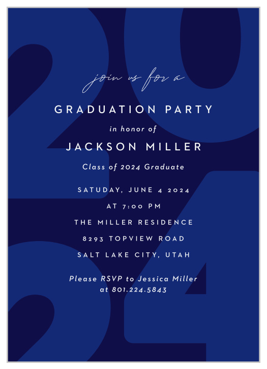 Gather family and friends together to celebrate your academic achievement when you send out our Split Year Graduation Invitations.