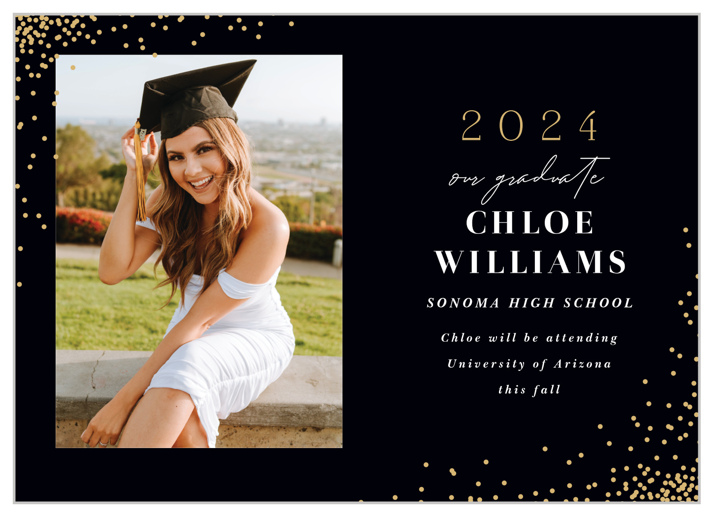 Party Confetti Graduation Announcements by Basic Invite