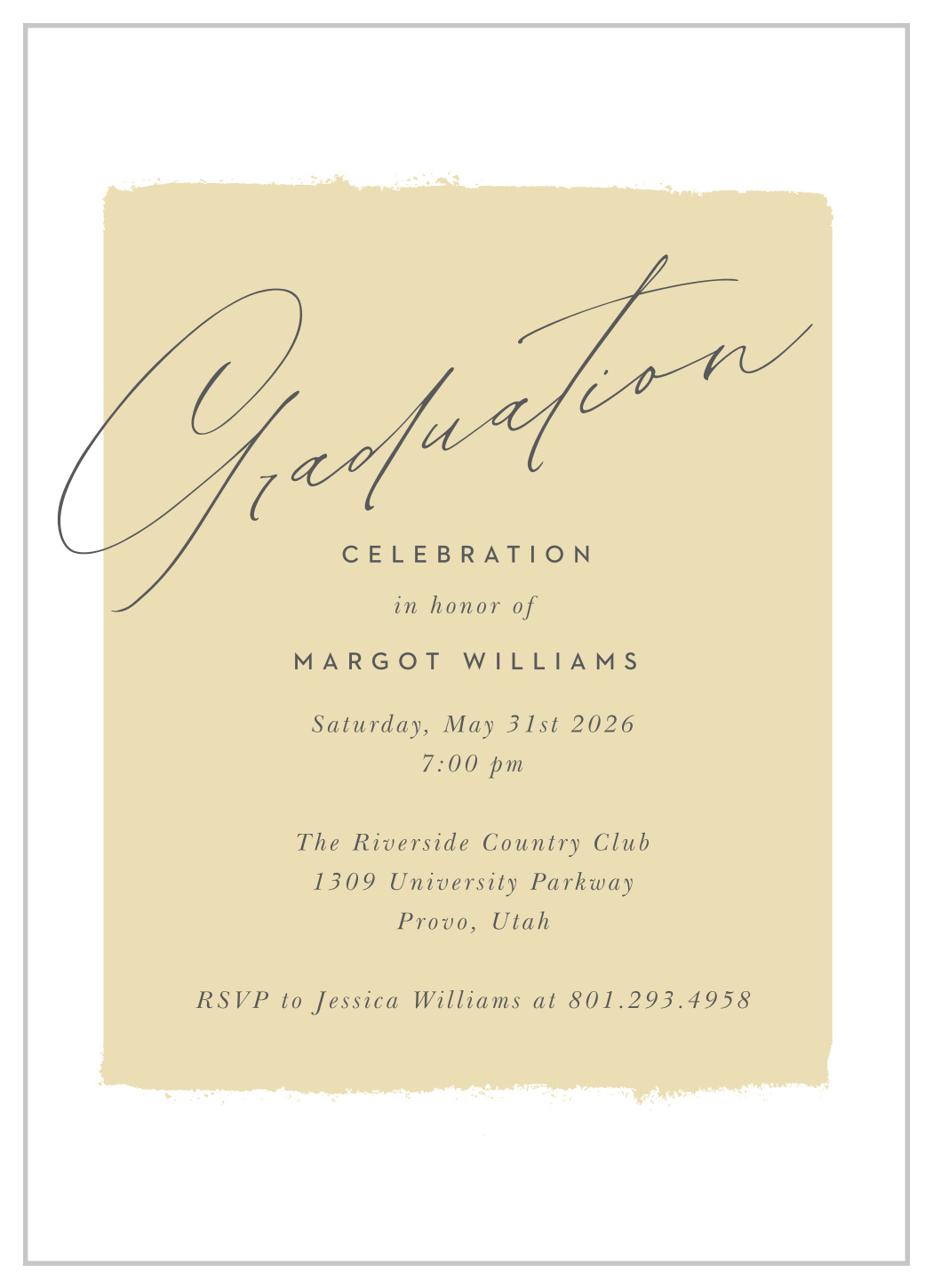 Photo Stamped Graduation Invitations