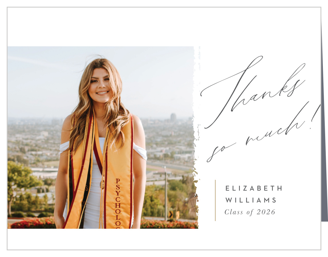 Photo Stamped Graduation Thank You Cards