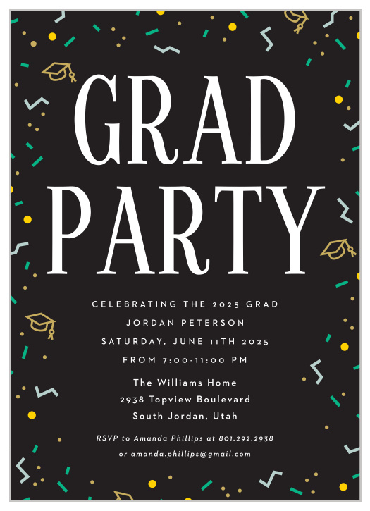 Announce your celebration with our Funky Pattern Graduation Invitations.
