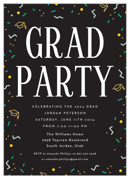 Announce your celebration with our Funky Pattern Graduation Invitations.