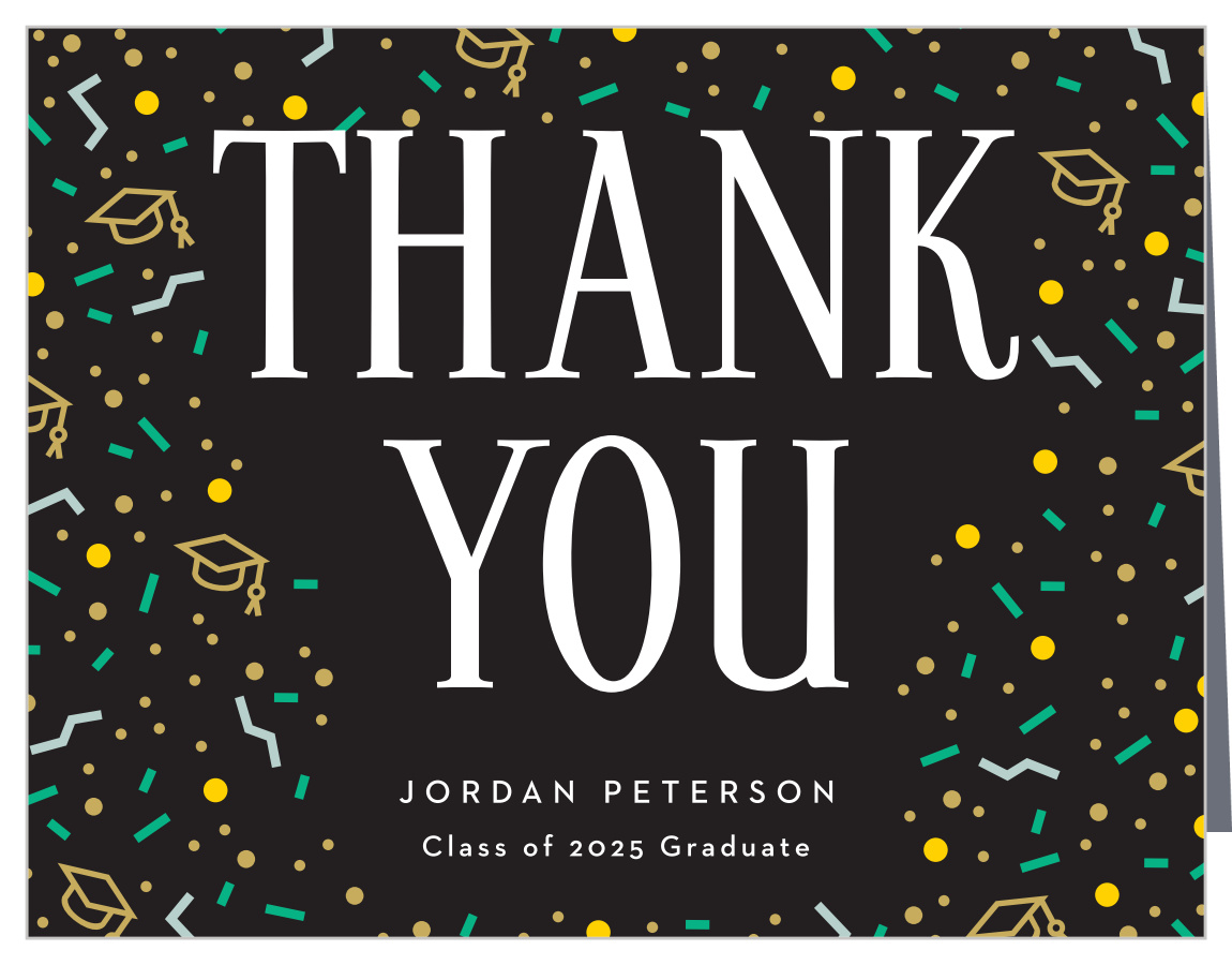 Funky Pattern Graduation Thank You Cards