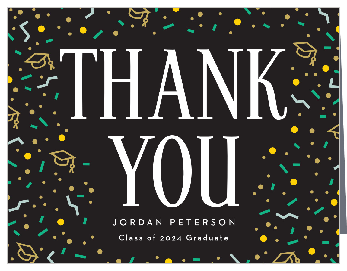 Funky Pattern Graduation Thank You Cards