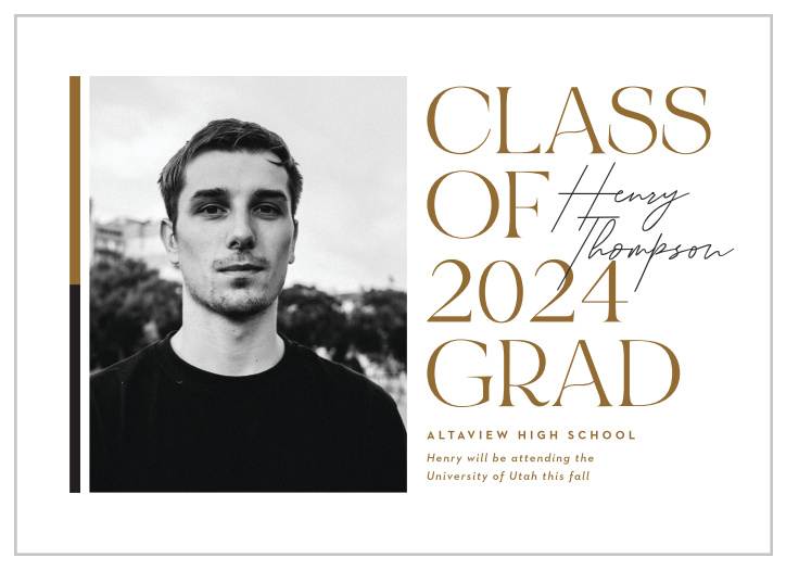 Let your close family and friends know of your big academic news when you send our Side Stack Graduation Announcements.
