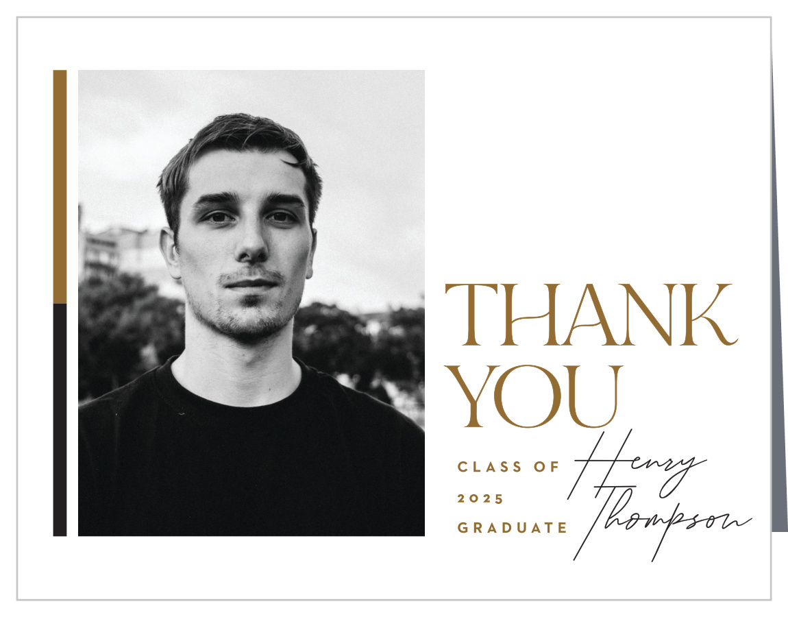 Side Stack Graduation Thank You Cards