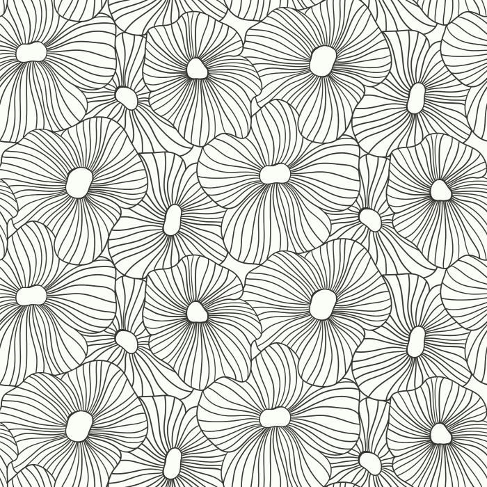 Our Outlined Florals Peel And Stick Removable Wallpaper bring the look of a blossoming garden to any wall in your home.