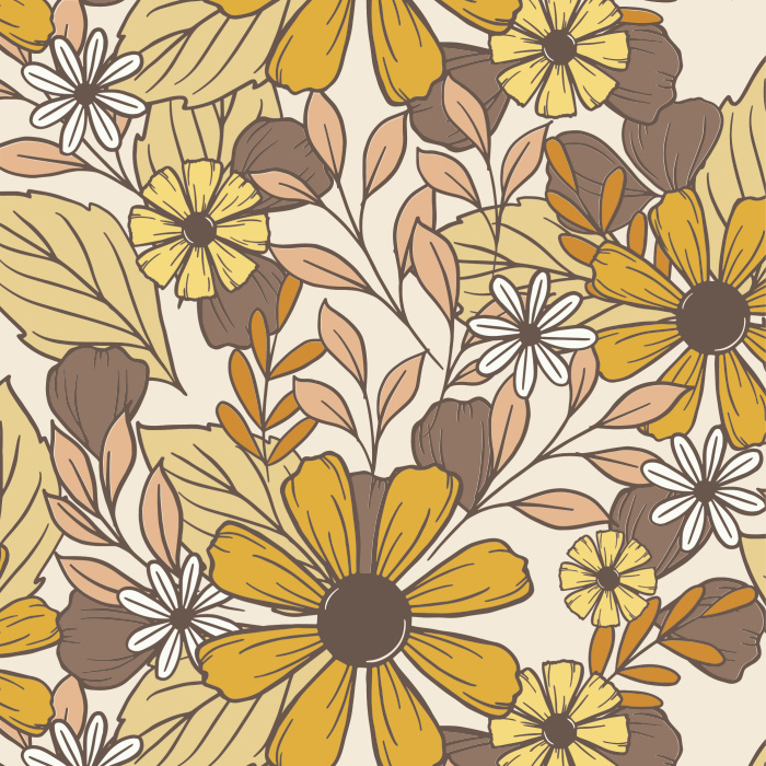 Add a blossoming garden to the walls of your home with our Floral Field Peel And Stick Removable Wallpaper.