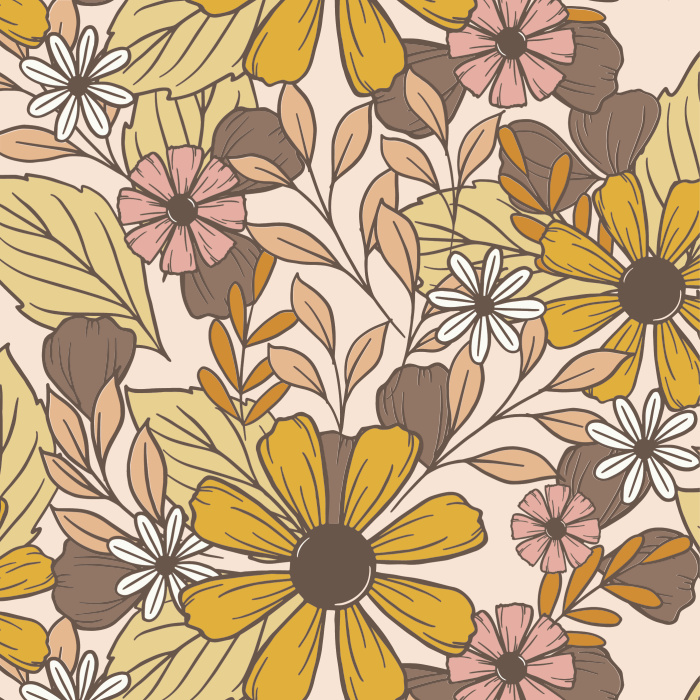 Add a blossoming garden to the walls of your home with our Floral Field Peel And Stick Removable Wallpaper.