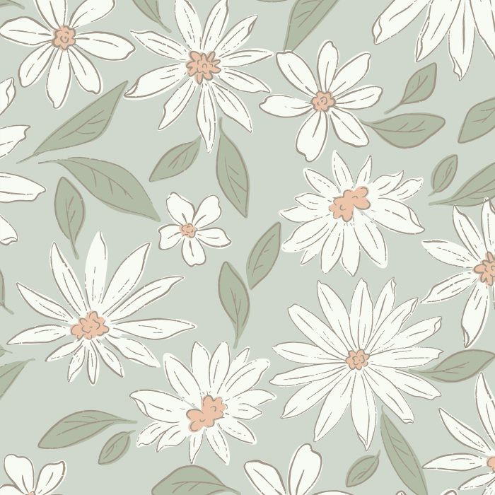 Bring the feel of a garden to Chrysanthemum Cottage Peel And Stick Removable Wallpaper. 