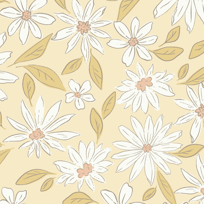 Bring the feel of a garden to Chrysanthemum Cottage Peel And Stick Removable Wallpaper. 