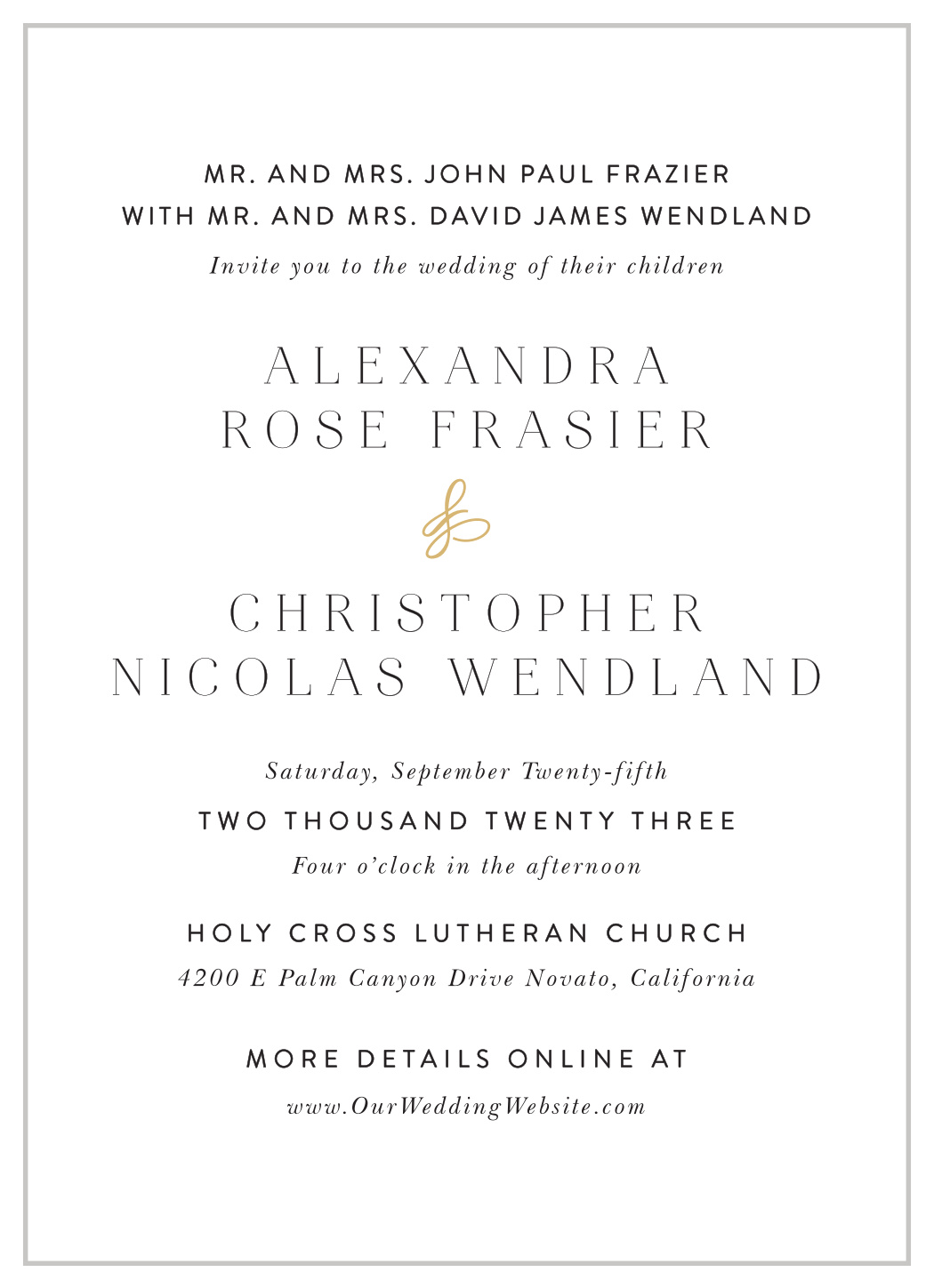 Simply Classy Wedding Invitations