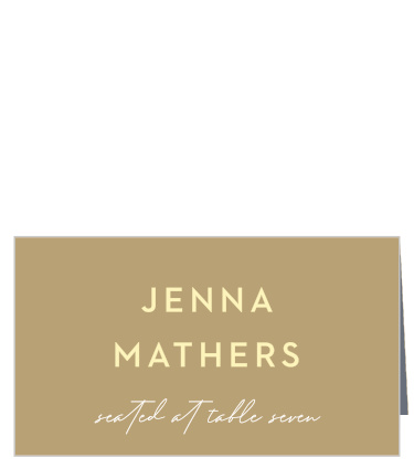 Our Minimal Stack Place Cards help family and friends easily find their seats for your reception.