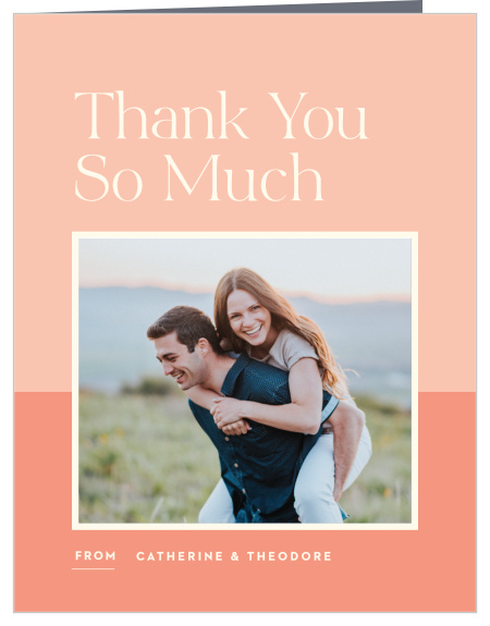The support and presence of loved ones on your big day meant a lot to you, show them your appreciation with our Fresh Type Wedding Thank You Cards.