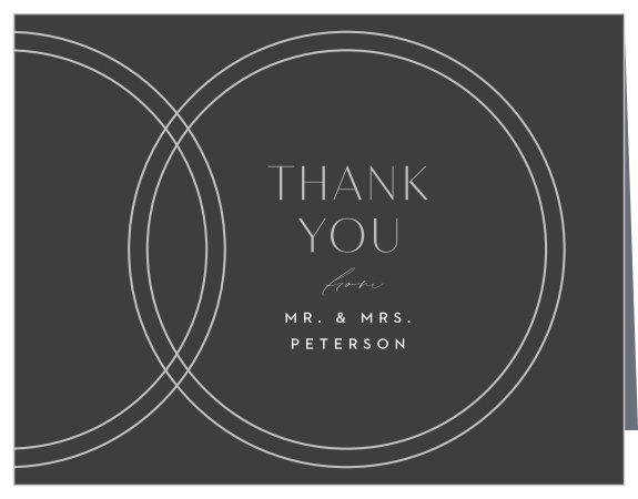 Show your appreciation with our sophisticated, uncomplicated Ring Simplicity Wedding Thank You Cards.