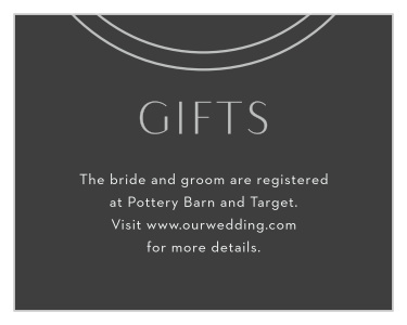 Share all the information you need with our sophisticated, uncomplicated Ring Simplicity Registry Cards. 