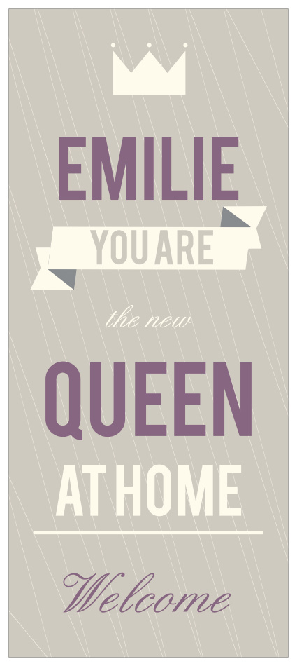 Celebrate the new queen by introducing her to the world with this adorable announcement! Customize all the fonts and colors and upload your favorite photos! Have some fun and see your changes instantly online!