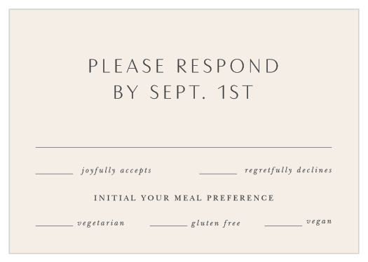 Gather guest information with our classy yet unassuming Ilianna Elegance Response Cards. 