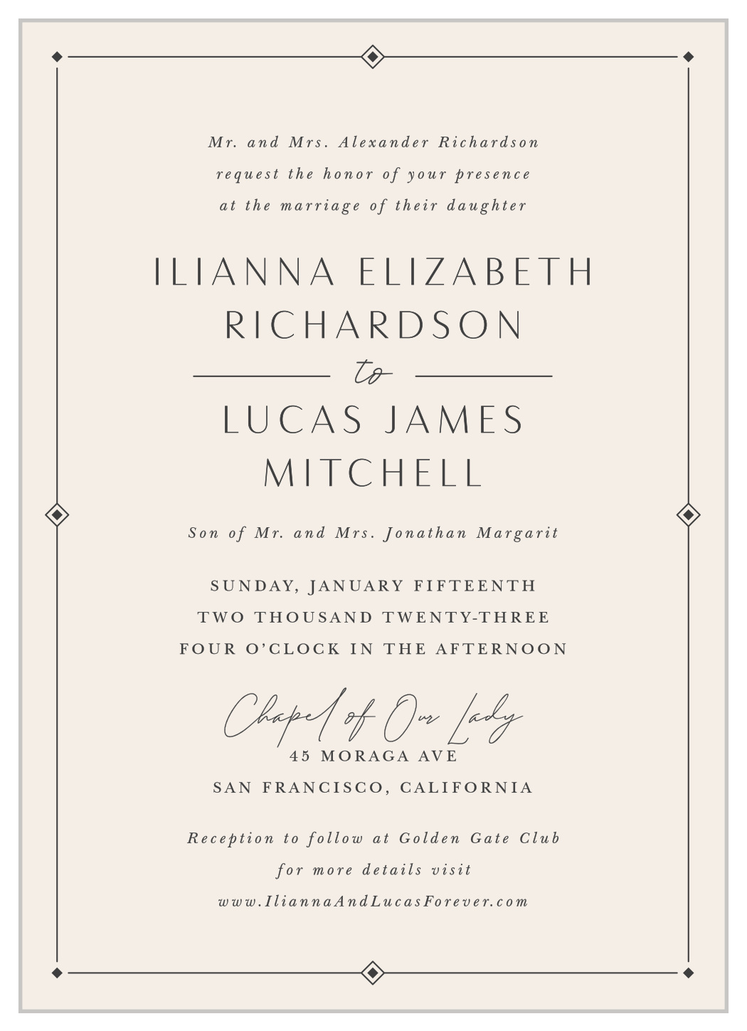 Ilianna Elegance Wedding Invitations