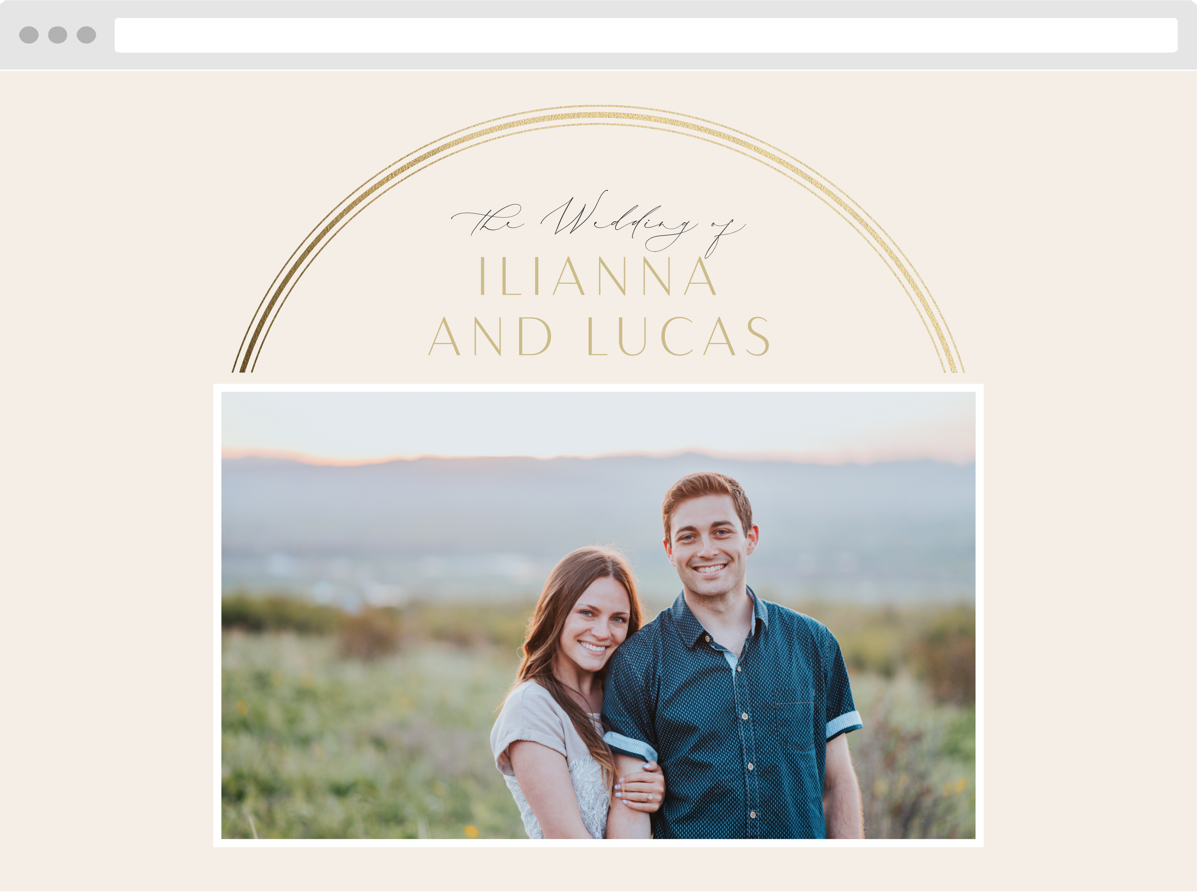 You & Me Wedding Website