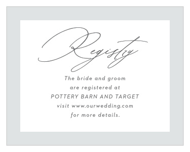 Let your friends and family know exactly where to find your perfect wedding gifts with our Asymmetrical Initials Registry Cards.