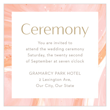 Bring loved ones together to celebrate your big day with you when you send out our Sleek Names Ceremony Cards.