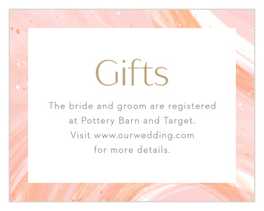 Let family and friends know where you would like your wedding gifts from with our Sleek Names Registry Cards.