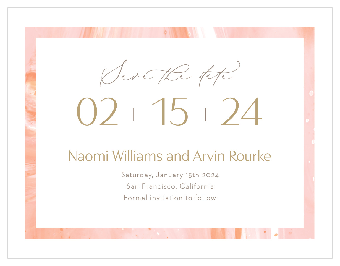 Sleek Names Save the Date Cards