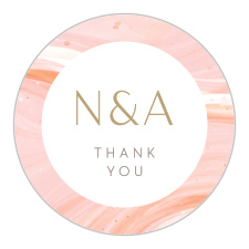 Add the perfect touch to your envelopes when you seal them with our Sleek Names Wedding Stickers.