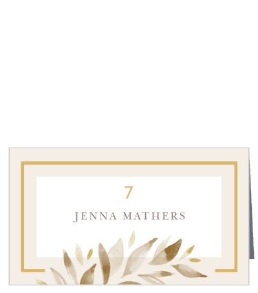 Our Soft Leaves Place Cards help family and friends find their seats for your reception.