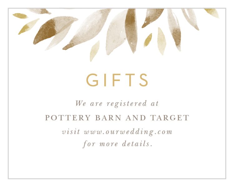 Soft Leaves Registry Cards