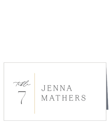 Our Alluring Aubrey Place Cards easily help family and friends find their seats for your reception.